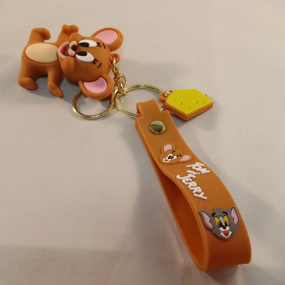 Tom and Jerry Mouse Key Chain Key Ring Cartoon Character Figurine Keychain Gift